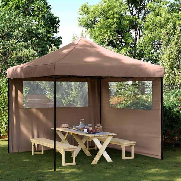 vidaXL Party Tent Brun 292 x 292 x 315 cm Oxford stof