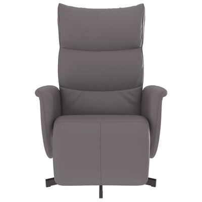 vidaXL hvilestol med fodstøtte kunstlæder grå