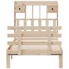 vidaXL seng med reol uden madras 90x190 cm massivt fyrretr&aelig;