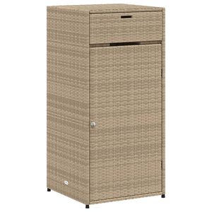 vidaXL opbevaringsskab til haven 55x55x111 cm polyrattan beige