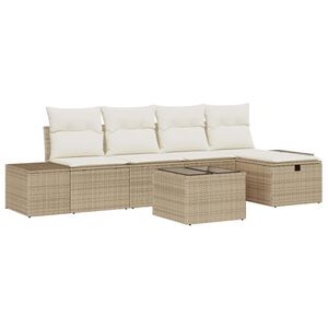 vidaXL Sofa S&aelig;t 6 stk. polyrattan