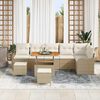 vidaXL Havesofa Sæt 9 pcs Beige polyrattan