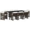vidaXL Have Spisebordss&aelig;t 9 stk. Brun polyrattan