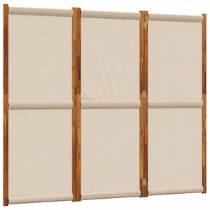 vidaXL 3-panels rumdeler 210 x 180 cm gr&aring;brun