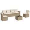 vidaXL sofas&aelig;t til haven 7 dele med hynder polyrattan beige