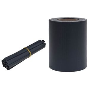 vidaXL privatlivsliste PVC 35x0,19 m mat m&oslash;rkegr&aring;