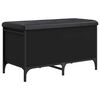 vidaXL opbevaringsb&aelig;nk 82x42x45 cm konstrueret tr&aelig; sort