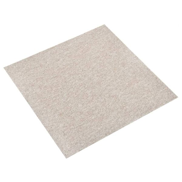 vidaXL tæppefliser 20 stk. 5 m² 50x50 cm lys beige