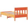 vidaXL sengeramme uden madras 75x190 cm massivt fyrretr&aelig; gyldenbrun