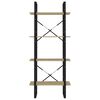 vidaXL bogreol med 4 hylder 60x30x140 cm konstrueret træ sonoma-eg