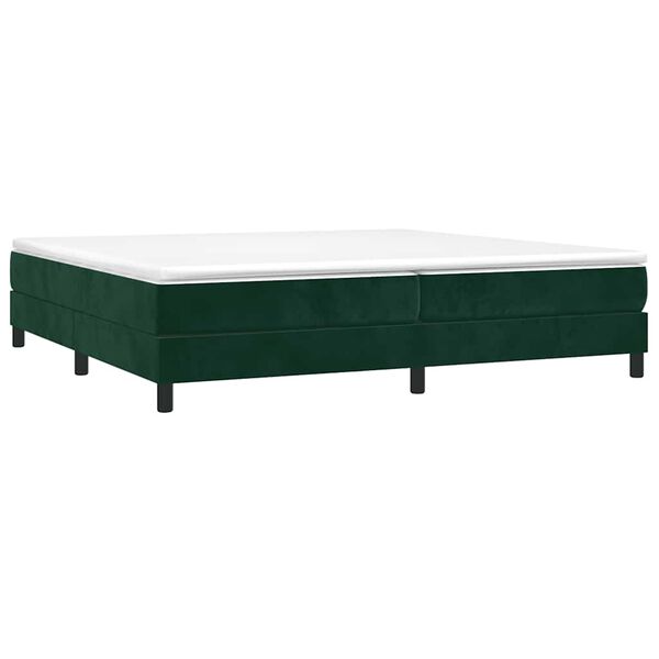 vidaXL Boxspring sengeramme M&oslash;rkegr&oslash;n 200x200 cm Fl&oslash;jl