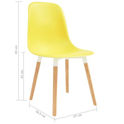 vidaXL spisebordsstole 4 stk. plastik gul
