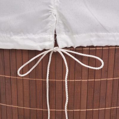 vidaXL vasketøjskurv bambus rektangulær brun