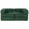 vidaXL Modulsofa 2 pcs Gr&oslash;n 140 x 70 x 56 cm Stof
