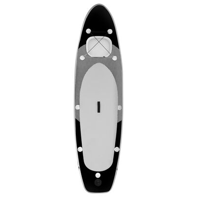 vidaXL oppusteligt paddleboardsæt 360x81x10 cm sort