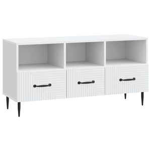 vidaXL TV-skab med skuffe Hvid 102 x 34,5 x 50 cm Konstrueret tr&aelig;