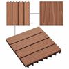 vidaXL Terrasse Flise 3D-design 11 pcs Lys Brun 30 x 30 cm WPC