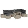 vidaXL Havesofa S&aelig;t 8 stk. Lysegr&aring; polyrattan