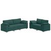 vidaXL Sofa 2 pcs M&oslash;rkegr&oslash;n 219 x 80 x 82 cm Stof