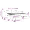 vidaXL daybed med udtræk og skuffer 80x200 cm velour mørkegrøn