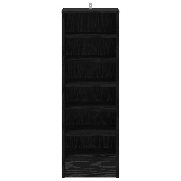 vidaXL Sko skab med hylde Sort eg 32 x 35 x 90 cm Konstrueret tr&aelig;