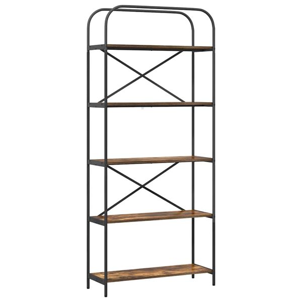 vidaXL Bogreol R&oslash;get eg 80 x 30 x 183 cm Konstrueret tr&aelig;