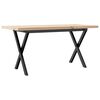 vidaXL sofabord 90x40x45,5 cm X-stel massivt fyrretr&aelig; og st&aring;l