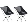 vidaXL foldbare campingstole 2 stk. m. b&aelig;retaske 54x50x65 cm aluminium