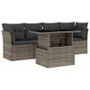 vidaXL sofas&aelig;t 5 dele med hynder polyrattan gr&aring;