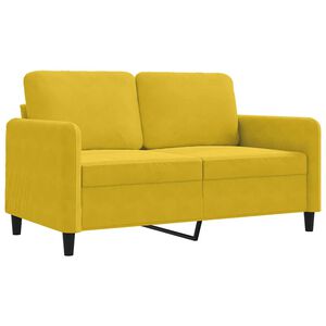 vidaXL 2-personers sofa 120 cm fl&oslash;jl gul