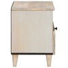 vidaXL Natskab 2 pcs Beige 40 x 33 x 46 cm Massivt akacietr&aelig;