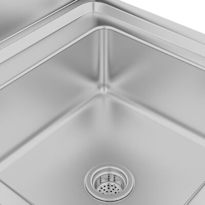 vidaXL kommerciel køkkenhåndvask 60x60x96 cm rustfrit stål