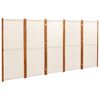 vidaXL 5-panels rumdeler 350x180 cm cremefarvet