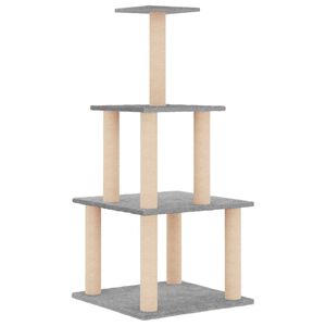 vidaXL kradsetr&aelig; med sisalstolper 111 cm lysegr&aring;