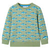 vidaXL Sweatshirt til b&oslash;rn str. 128 lys kakifarve