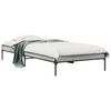 vidaXL sengeramme 75x190 cm konstrueret tr&aelig; og metal gr&aring; sonoma-eg