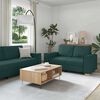 vidaXL Sofa 3 pcs M&oslash;rkegr&oslash;n 220 x 80 x 84 cm Linned-blandet stof