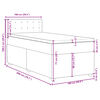 vidaXL kontinentalseng med madras 100x200 cm stof sort