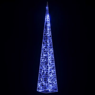 vidaXL dekorativ LED-lyskegle akryl 90 cm blå