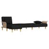 vidaXL L-formet sovesofa 279x140x70 cm stof sort