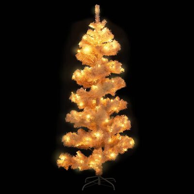 vidaXL juletræ med lys og juletræsfod PVC 150 cm hvid
