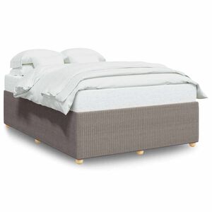 vidaXL sengeramme uden madras 140x200 cm stof gr&aring;brun