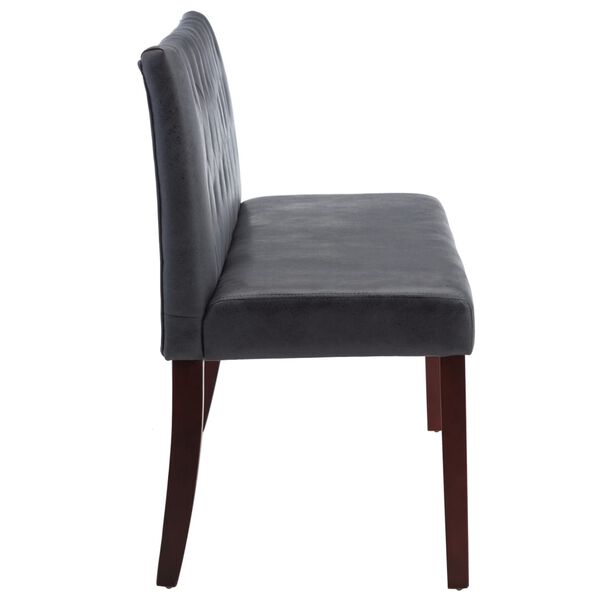 vidaXL bænk 148,5 cm imiteret ruskind grå