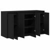 vidaXL Sideboard Sort eg 120 x 41 x 75 cm Konstrueret tr&aelig;