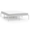 vidaXL sengeramme 150x200 cm metal hvid