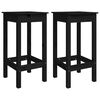 vidaXL barstole 2 stk. 40x40x78 cm massivt fyrretr&aelig; sort