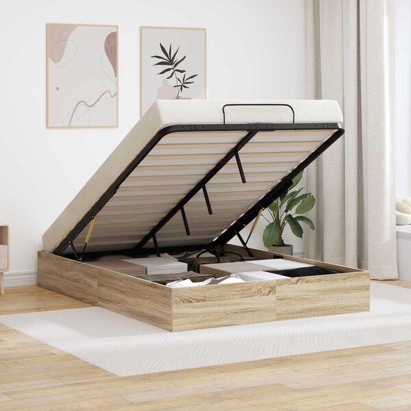 vidaXL Ottoman Sengestel Sonoma eg 193 x 120 x 25 cm Konstrueret tr&aelig;