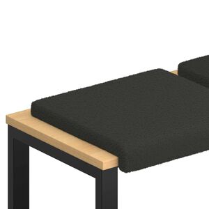 vidaXL B&aelig;nkpude 4 stk. Sherpa-stof M&oslash;rkegr&aring; Dybde 35 cm