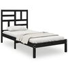 vidaXL sengeramme 75x190 cm Small Single massivt tr&aelig; sort