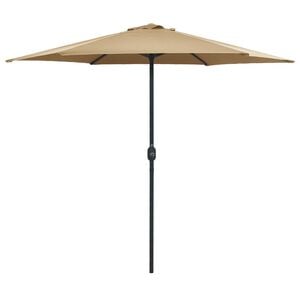 vidaXL haveparasol med aluminiumstang 270x246 cm gr&aring;brun